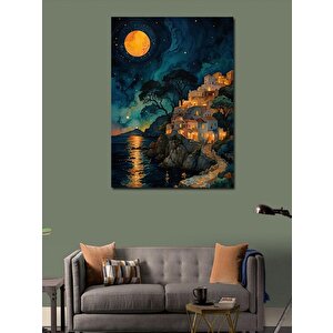 Kanvas Tablo Gece Kıyı Manzarası 70x100 cm