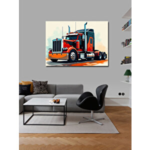 Kanvas Tablo Turuncu Tır Modeli 70x100 cm