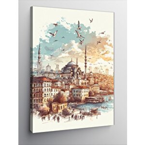 Kanvas Tablo İstanbul Cami Manzarası 70x100 cm