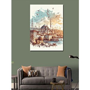 Kanvas Tablo İstanbul Cami Manzarası 70x100 cm