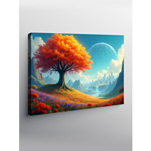 Kanvas Tablo Fantastik Renkli Doğa Manzarası 50x70 cm