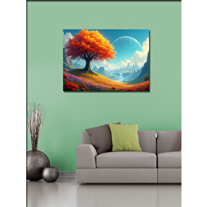 Kanvas Tablo Fantastik Renkli Doğa Manzarası 100x140 cm