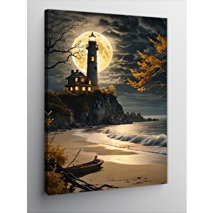 Kanvas Tablo Fener Ve Deniz Manzarası 50x70 cm