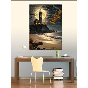 Kanvas Tablo Fener Ve Deniz Manzarası 50x70 cm