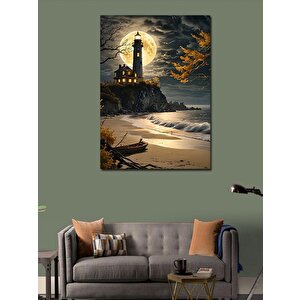 Kanvas Tablo Fener Ve Deniz Manzarası 50x70 cm