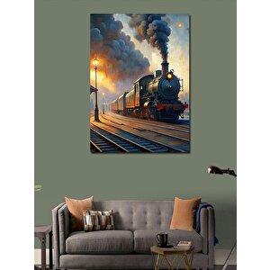 Kanvas Tablo Buharlı Tren Manzarası