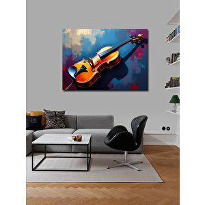 Kanvas Tablo Klasik Keman Tasarımı 70x100 cm