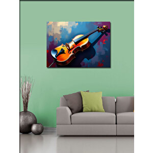 Kanvas Tablo Klasik Keman Tasarımı 70x100 cm