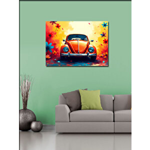 Kanvas Tablo Renkli Retro Vosvos Tasarımı 100x140 cm