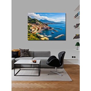 Kanvas Tablo Sahil Kasabası Manzarası 50x70 cm