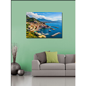 Kanvas Tablo Sahil Kasabası Manzarası 50x70 cm