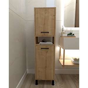 Linda Çamaşır Sepetli Çok Amaçlı Banyo Dolabı Safirmeşe