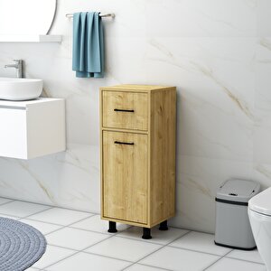 Sorty Çamaşır Kirli Sepetli Çok Amaçlı Banyo Dolabı Safirmeşe
