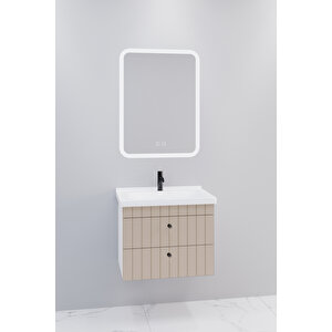 Petit 65 Cm Banyo Dolabı Cmr Aynalı - Boy Dolap Hariç Krem