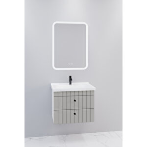 Petit 65 Cm Banyo Dolabı Cmr Aynalı - Boy Dolap Hariç Gri