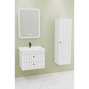 Petit 65 Cm Banyo Dolabı Cmr Aynalı - Boy Dolap Dahil Beyaz