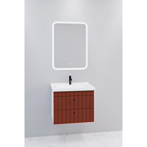Petit 65 Cm Banyo Dolabı Cmr Aynalı - Boy Dolap Hariç Kiremit