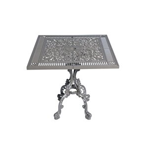 Alüminyum Döküm Bahçe Masası | Cg-604 | 75x75 Cm Kare Döküm Bahçe Masası
