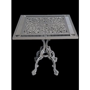 Alüminyum Döküm Bahçe Masası | Cg-604 | 75x75 Cm Kare Döküm Bahçe Masası