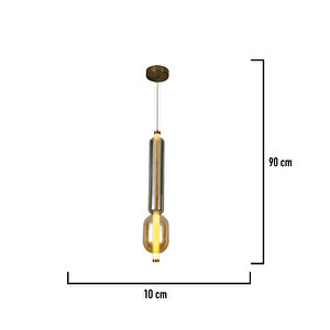 Noemi 12 Watt Tekli Gold Modern Tekli Sarkıt Avize