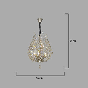 Donna Eskitme 55'lik Kristal Taşlı Modern Koridor, Salon Avize