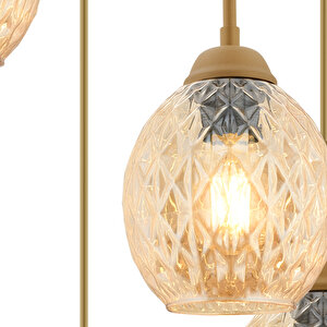 Nino 5li Yuvarlak Eskitme Modern Sarkıt Oturma Odası Salon Sarkıt Avize