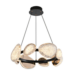 Firuze 8'li 60 Watt Eskitme Kristal Taşlı Modern Tasarım Salon Led Avize