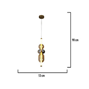 Olca 12 Watt Tekli Gold Modern Tekli Sarkıt Avize