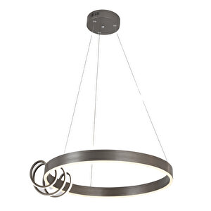 Feyza Krom Yuvarlak 50 Watt Modern Tasarım Salon Avize