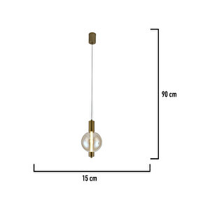 Mira Tekli Bal Camlı 4 Watt Modern Salon Led Sarkıt Avize