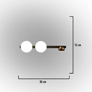 Dilay 3'lü Siyah Gold 20 Watt Modern, Yatak Başı, Salon Led Aplik