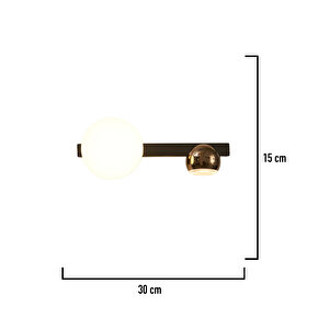 Dilay 2'li Siyah Gold 10 Watt Modern, Yatak Başı, Salon Led Aplik