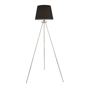 Epona Siyah Şapkalı Krom Modern Dekoratif Salon Lambader