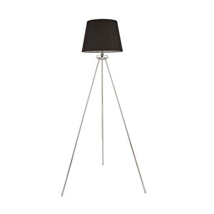 Epona Siyah Şapkalı Krom Modern Dekoratif Salon Lambader