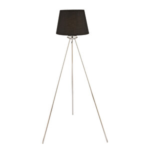 Epona Siyah Şapkalı Krom Modern Dekoratif Salon Lambader