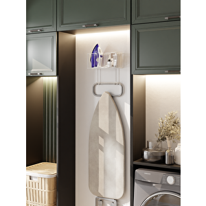 Asılabilir Ütü Düzenleyici Ütü Masası Tutacağı Ütü Sepeti Çamaşır Odası Organizer Banyo Düzenleyici