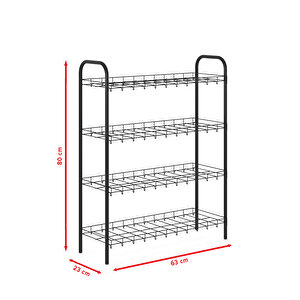 4 Katlı Raflı Metal Çiçeklik Saksı Standı Saksılık Dekoratif Saksılık