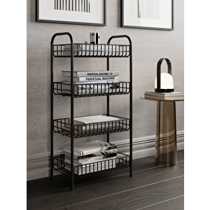 4 Katlı Kitaplık & Ayakkabılık, Banyo, Mutfak, Oyuncak Rafı Metal Kitaplık