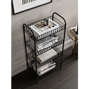 4 Katlı Kitaplık & Ayakkabılık, Banyo, Mutfak, Oyuncak Rafı Metal Kitaplık