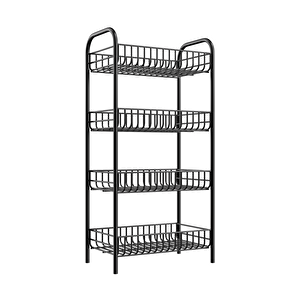 4 Katlı Kitaplık & Ayakkabılık, Banyo, Mutfak, Oyuncak Rafı Metal Kitaplık