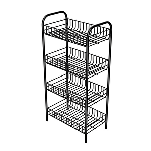 4 Katlı Kitaplık & Ayakkabılık, Banyo, Mutfak, Oyuncak Rafı Metal Kitaplık
