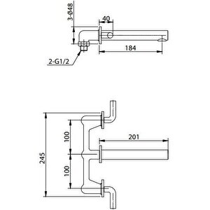 Azure Ankastre Lavabo Armatürü Siyah Az1400