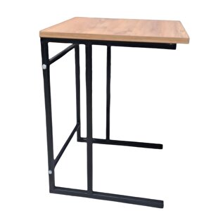 Laptop Sehpası Açık Ceviz Metal Ayak 64x45x40