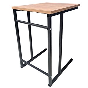Laptop Sehpası Açık Ceviz Metal Ayak 64x45x40