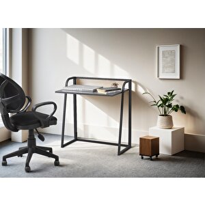 Doru Katlanabilir Metal Çalışma Masası Ofis Masası Antrasit