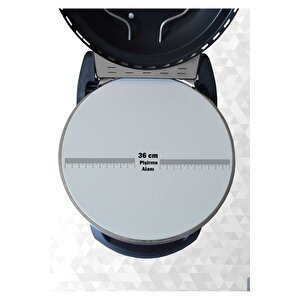 Gri Erato Taş Tabanlı Lahmacun Makinesi, Pizza Makinesi Taş Fırın - Timer - 400 °c Gri
