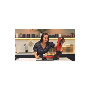 Kırmızı Erato Taş Tabanlı Lahmacun Makinesi, Pizza Makinesi Taş Fırın - Timer - 400 °c Kırmızı
