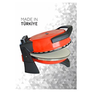 Kırmızı Erato Taş Tabanlı Lahmacun Makinesi, Pizza Makinesi Taş Fırın - Timer - 400 °c