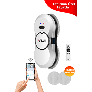 Cs16 Pro 2024 Kumandalı -Smart Uygulamalı Su Püskürtme 2800 Pa Akıllı Cam Silme Robotu