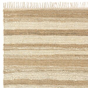 Vime 11 Natural Beyaz Jüt Halı El Dokuma Jüt Kilim Hasır Halı Bohem El Halısı Otantik Halı 120x180 cm